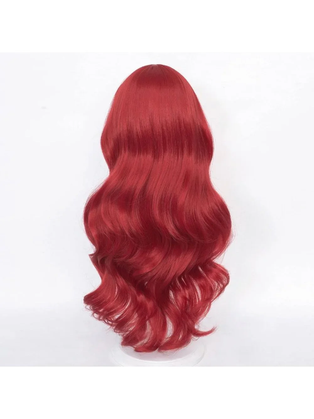 Long Red Curly Mermaid Wig - Body Wave Costume Wig for Halloween & Cosplay + Wig
